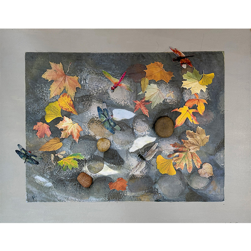 Jean Ann Fausser - Dragonflies on Pond
